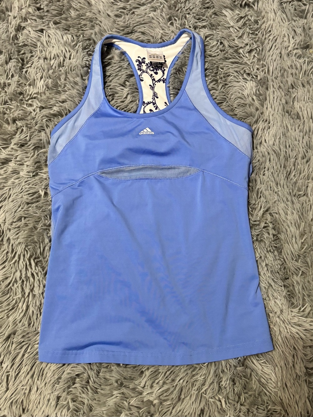adidas Periwinkle Blue Racerback Athletic Tank
